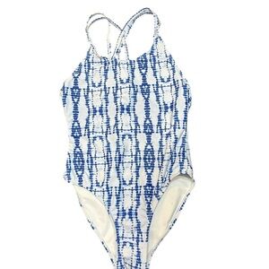 Kids Blue and White Swimsuit girls